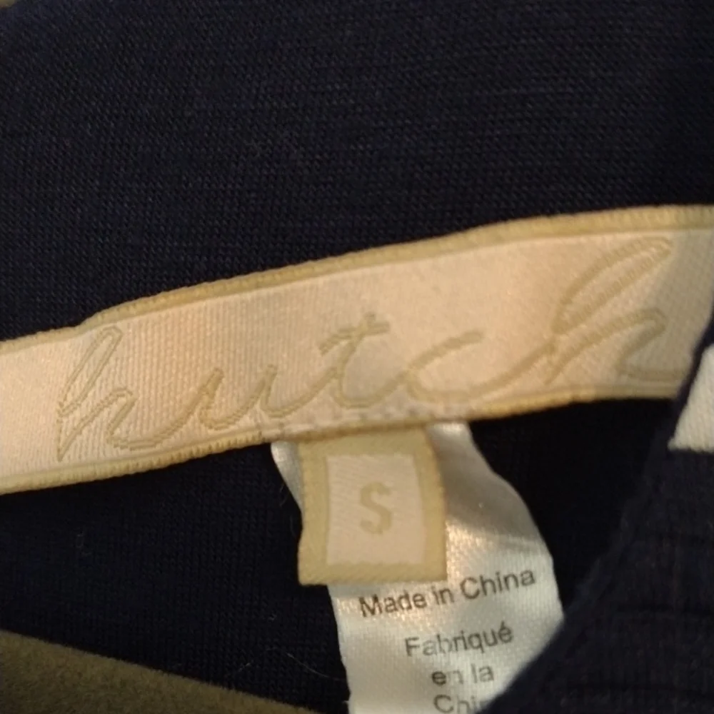 Hutch For Anthropolohie Navy Striped Sleeveless Cutout Dress Size S - Picture 2 of 6